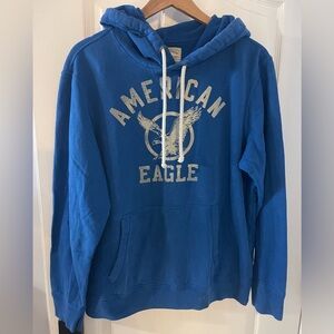 American Eagle Outfitters Blue Graphic Hoodie